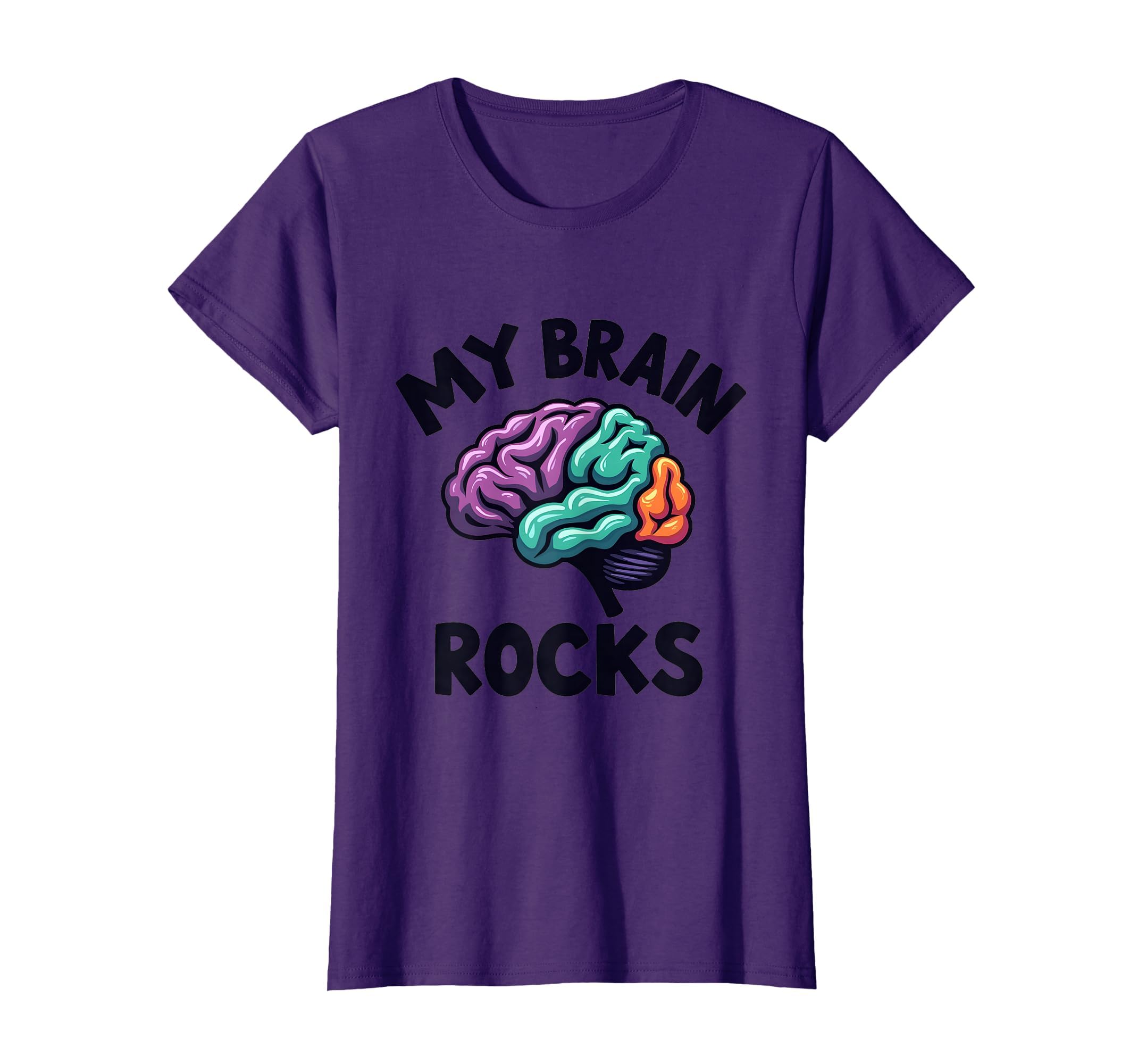 My Brain Rocks Neurodiversity T-Shirt - Custom Art Print for Adults - T-Shirt, Sweatshirt, Hoodie