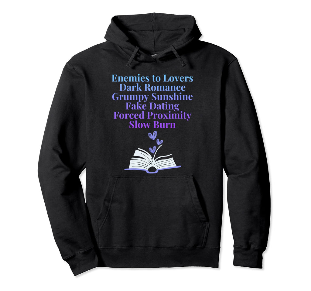 Bibliophile Romance Book Genre Hoodie - Custom Art Print for Adults - T-Shirt, Sweatshirt, Hoodie