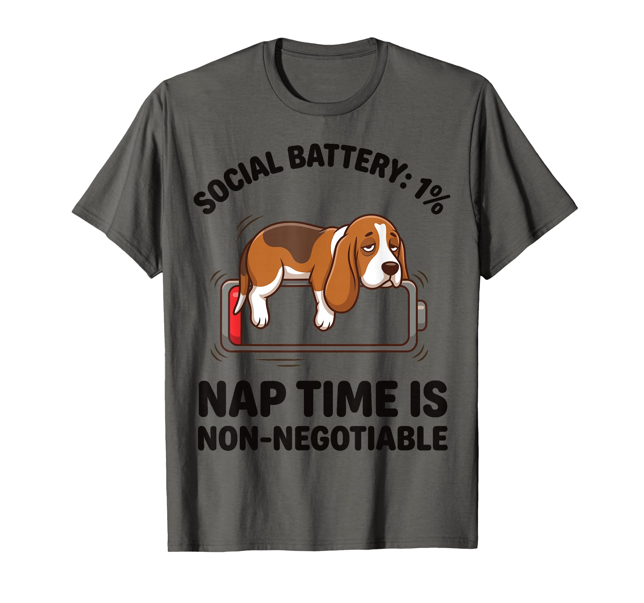 Funny Introvert Beagle Dog Social T-Shirt - Unique Graphic for Adults - T-Shirt, Sweatshirt, Hoodie