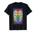 Buddhism Chakras Stained Glass T-Shirt - Fun Novelty Design for Adults - T-Shirt, Sweatshirt, Hoodie
