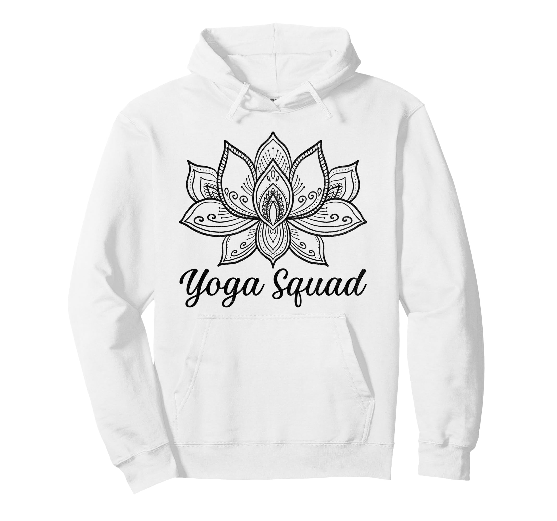 Yoga Squad Spiritual Meditation Lotus Hoodie - Unique Graphic Men Women - T-Shirt, Sweatshirt, Hoodie