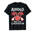 Adhd D Adhd Roll Concentration T-Shirt - Streetwear Style for Adults - T-Shirt, Sweatshirt, Hoodie