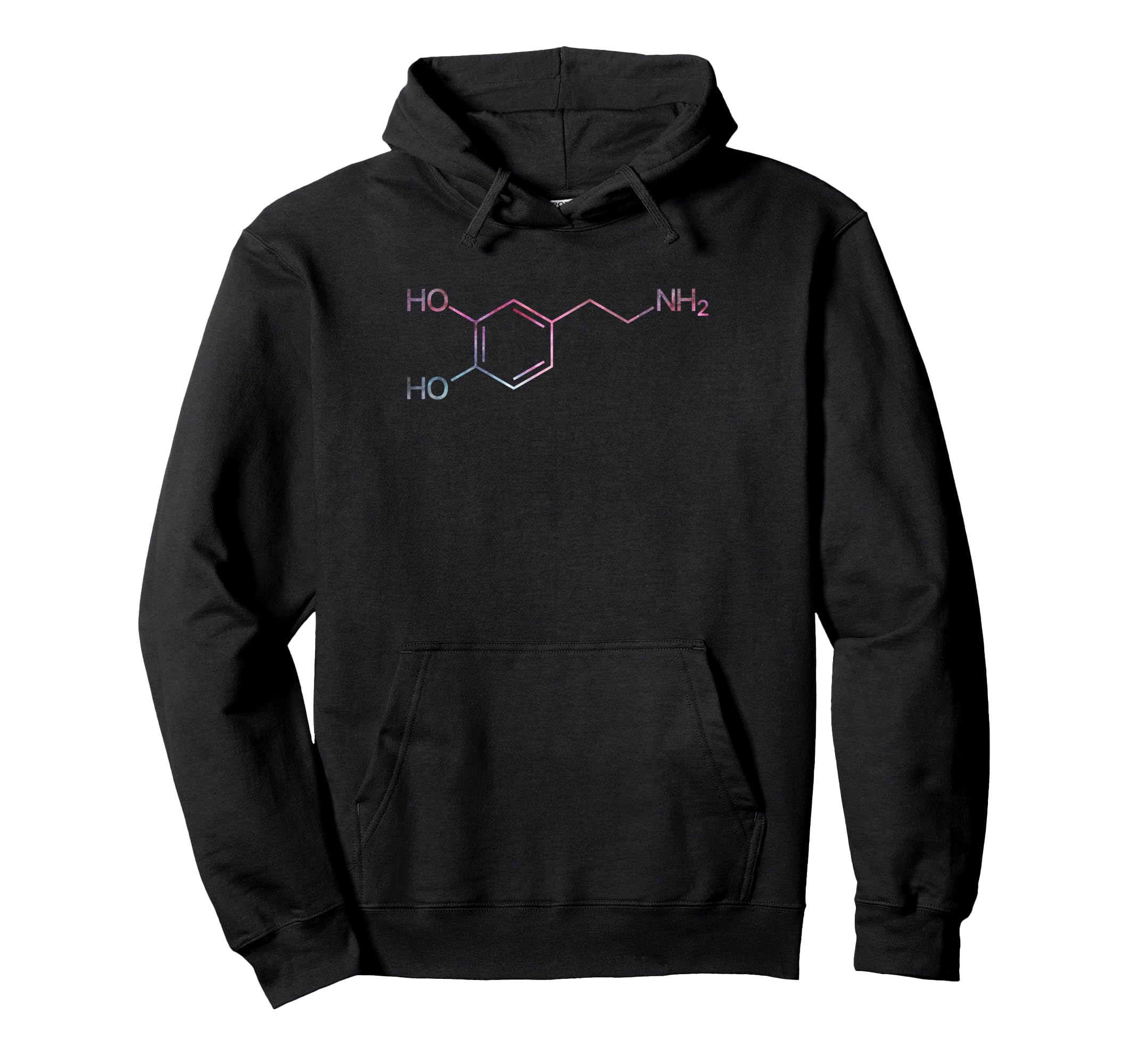 Dopamine Molecule Chemistry Hoodie - Novelty Apparel for Adults - T-Shirt, Sweatshirt, Hoodie