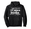Easily Distracted Cats Books Coffee Hoodie - Streetwear Style for Adults - T-Shirt, Sweatshirt, Hoodie