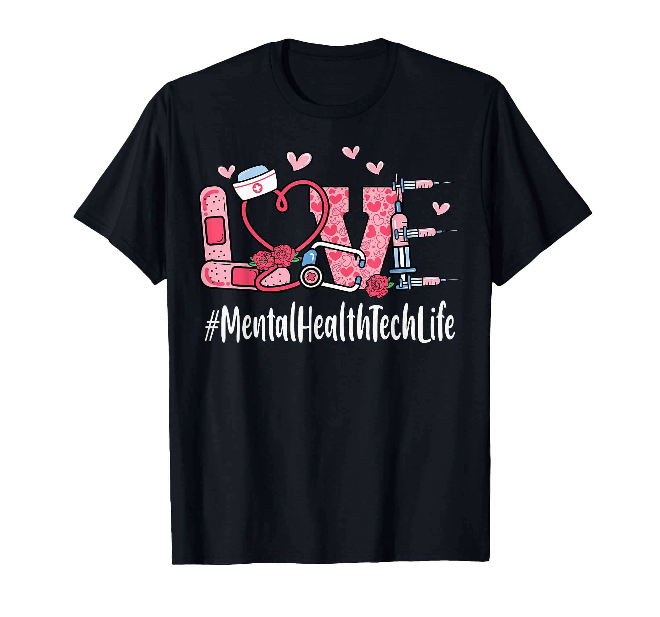 Mental Health Tech Love Valentines T-Shirt - Aesthetic Graphic for Adults - T-Shirt, Sweatshirt, Hoodie