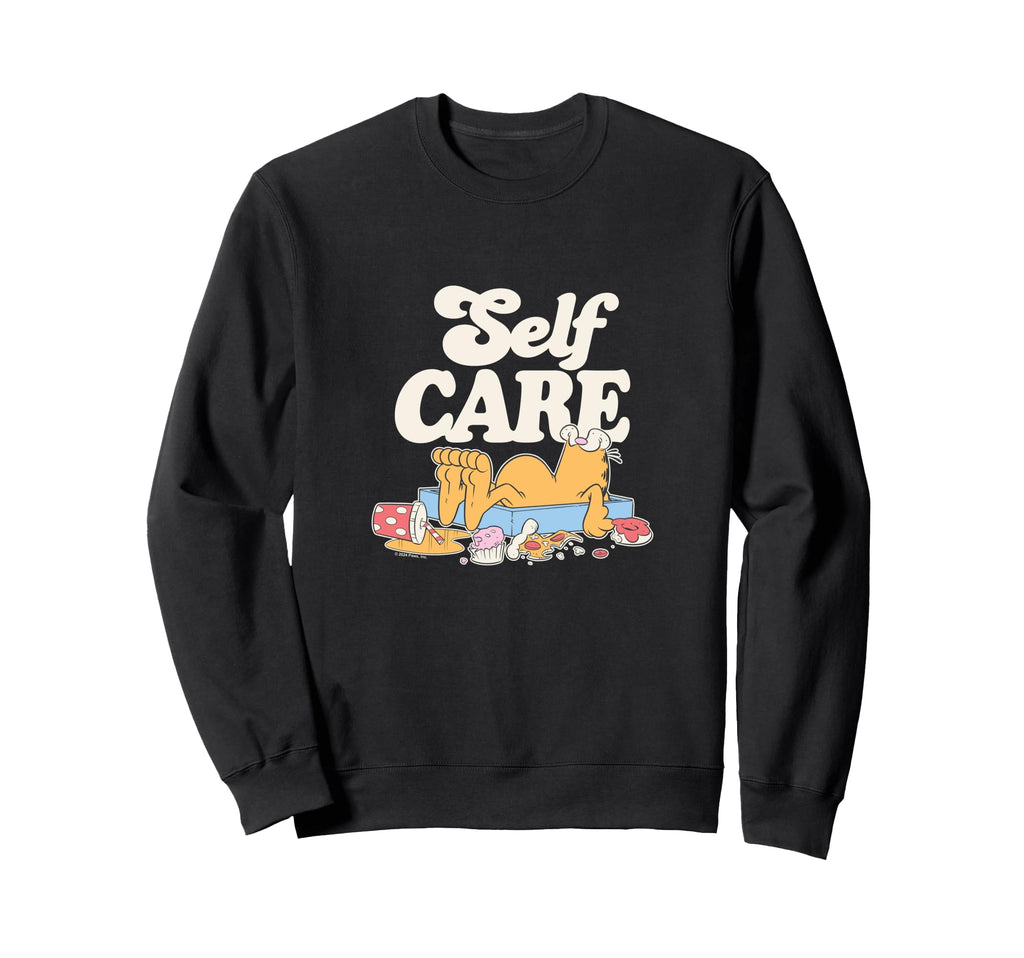 Garfield Self Care Sweatshirt - Minimalist Print Unisex - T-Shirt, Sweatshirt, Hoodie