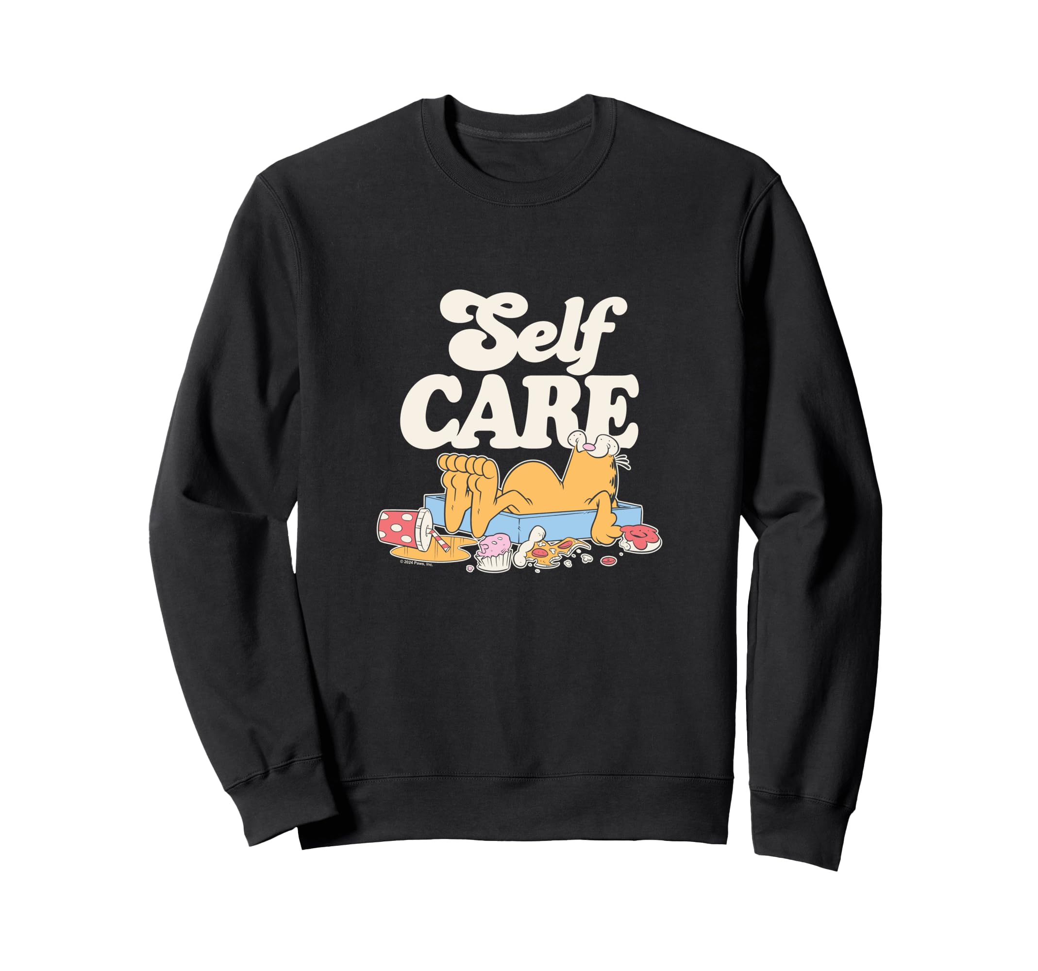 Garfield Self Care Sweatshirt - Minimalist Print Unisex - T-Shirt, Sweatshirt, Hoodie