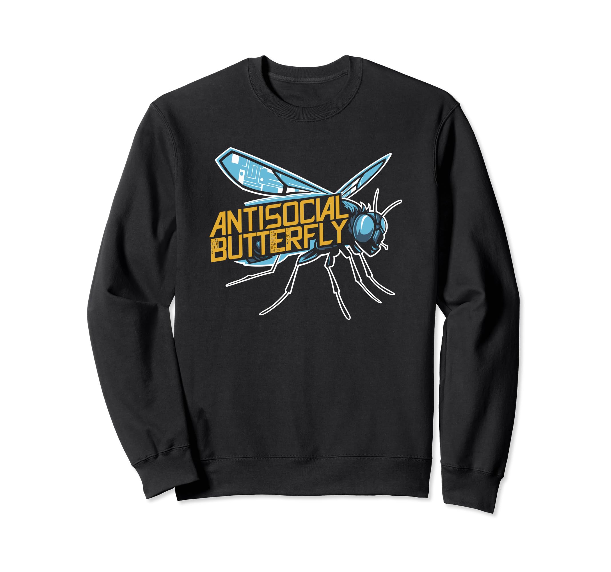 Antisocial Butterfly Housefly Sweatshirt - Aesthetic Graphic Men Women - T-Shirt, Sweatshirt, Hoodie