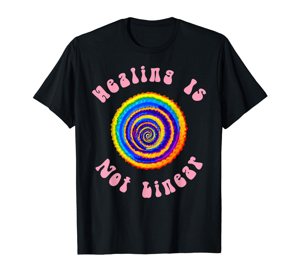 Healing Is Not Linear Mental Health T-Shirt - Aesthetic Graphic Unisex - T-Shirt, Sweatshirt, Hoodie