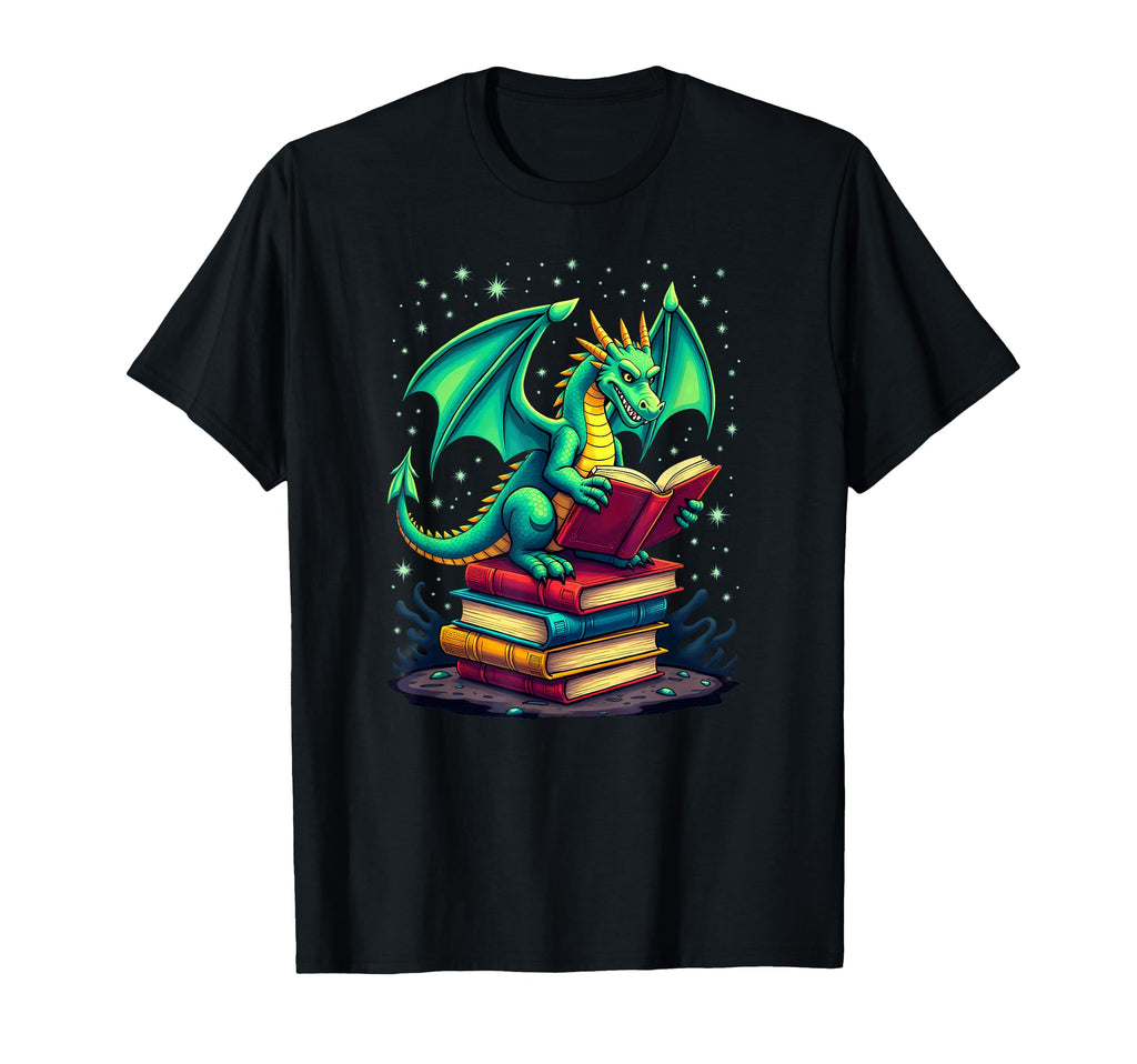 Bookworm Book Dragon School Librarian T-Shirt - Unique Graphic for Adults - T-Shirt, Sweatshirt, Hoodie