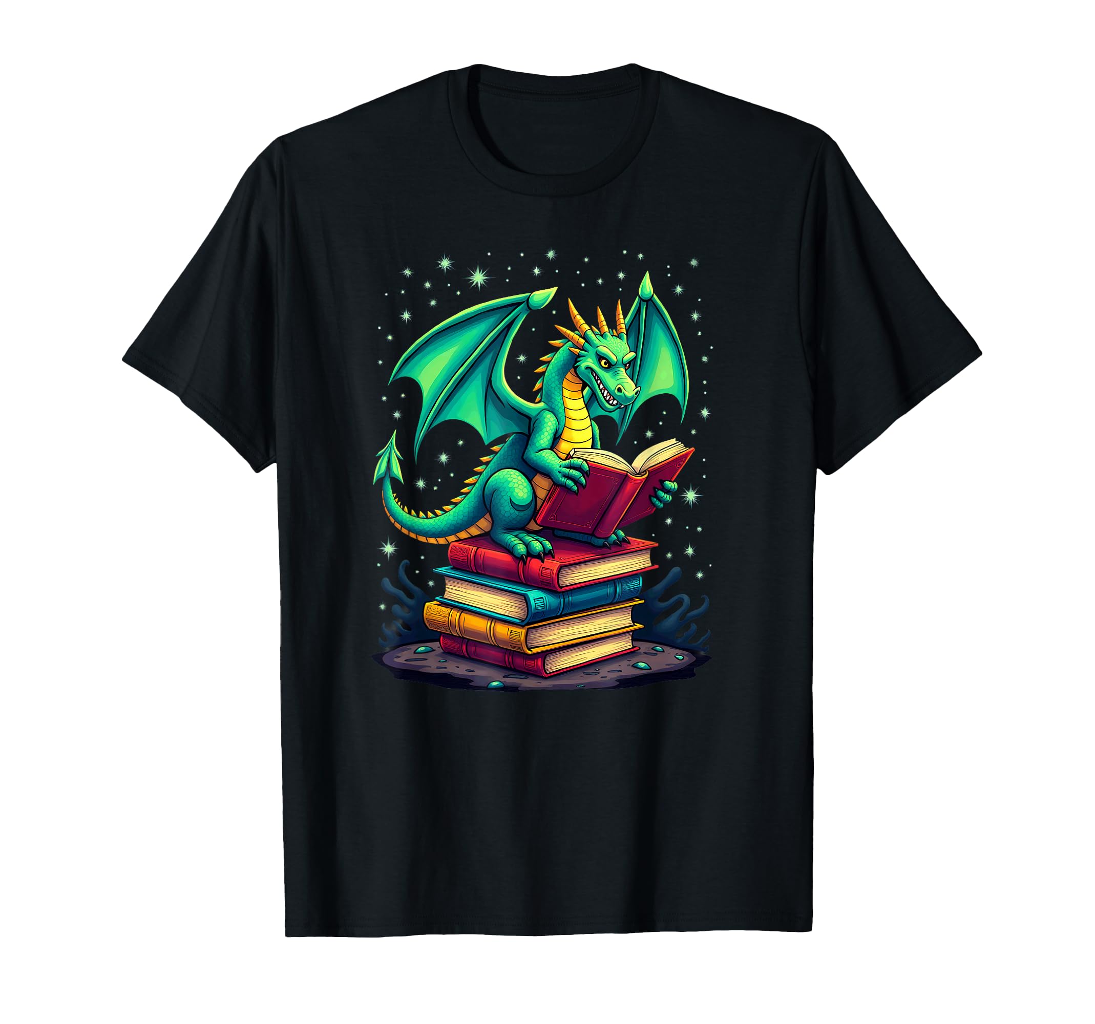 Bookworm Book Dragon School Librarian T-Shirt - Unique Graphic for Adults - T-Shirt, Sweatshirt, Hoodie