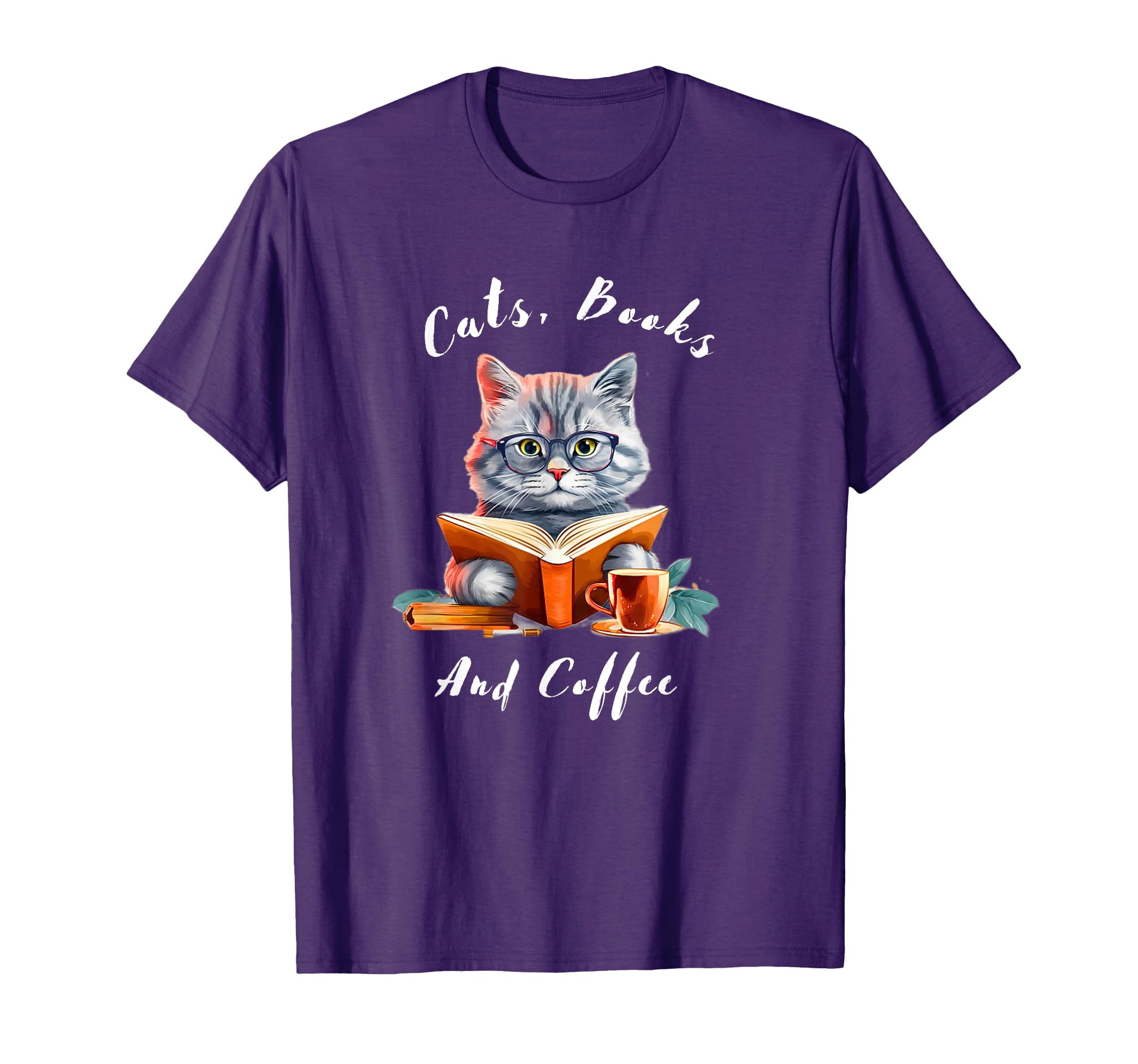 Cats Books And Coffee T-Shirt - Streetwear Style Men Women - T-Shirt, Sweatshirt, Hoodie