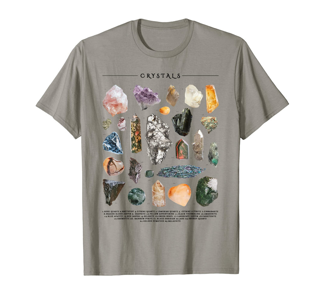 Crystal Crystals Catalog Magical T-Shirt - Fun Novelty Design for Adults - T-Shirt, Sweatshirt, Hoodie
