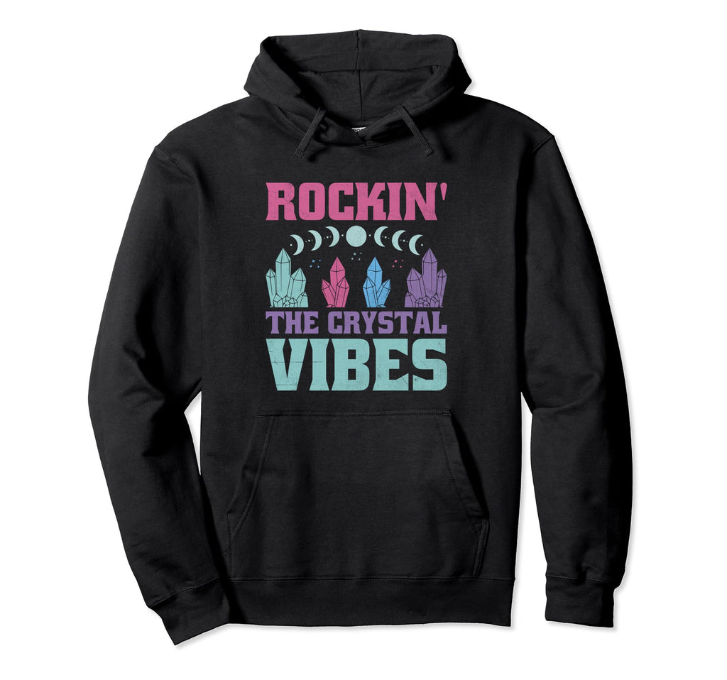 Spiritual Crystal Stones Healing Hoodie - Minimalist Print for Adults - T-Shirt, Sweatshirt, Hoodie