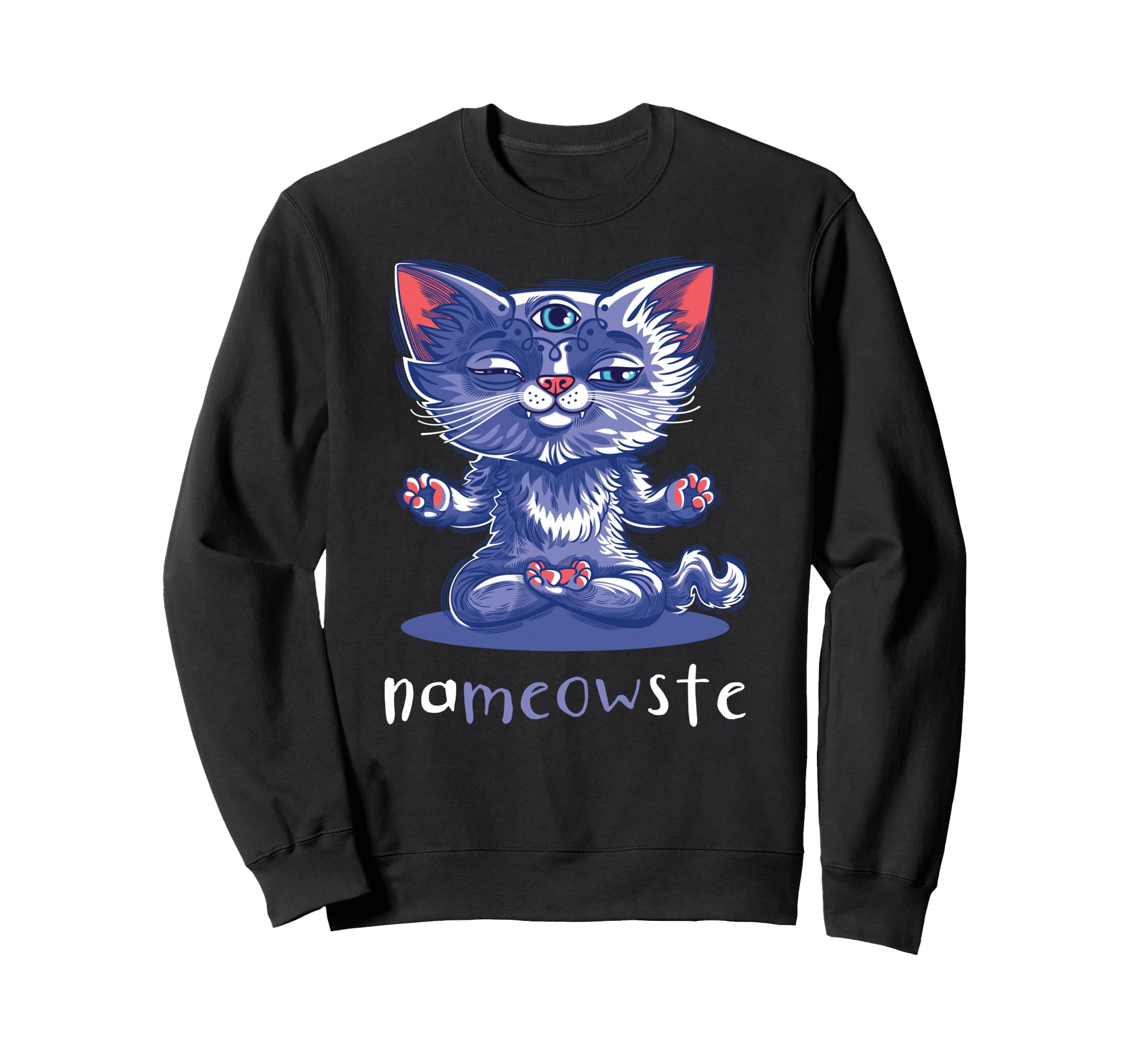 Funny Nameowste Cats Yoga Sweatshirt - Trendy Graphic for Adults - T-Shirt, Sweatshirt, Hoodie