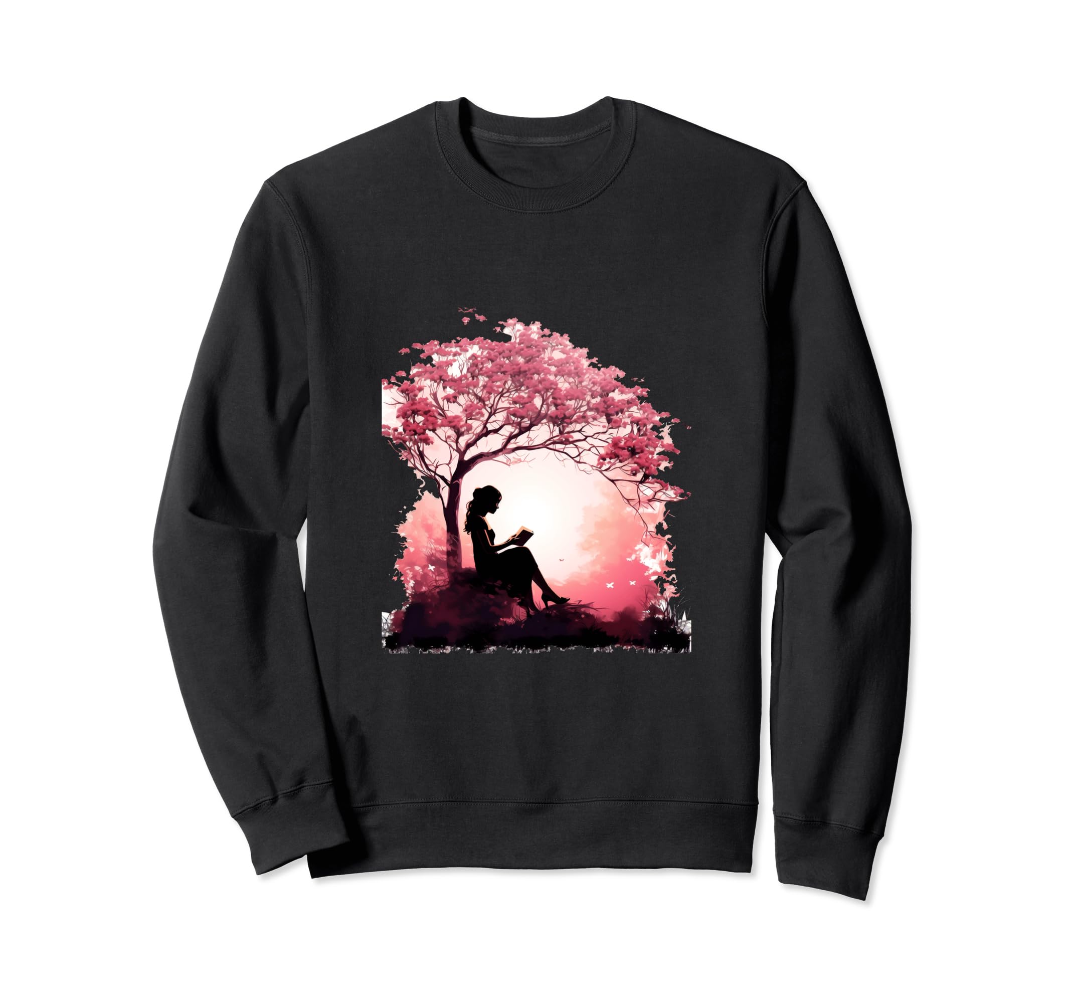 Book Reading Reader Under Tree Sweatshirt - Novelty Apparel Unisex - T-Shirt, Sweatshirt, Hoodie