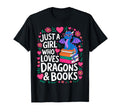 Just Who Loves Dragons And Books Reading T-Shirt - Trendy Graphic Unisex - T-Shirt, Sweatshirt, Hoodie