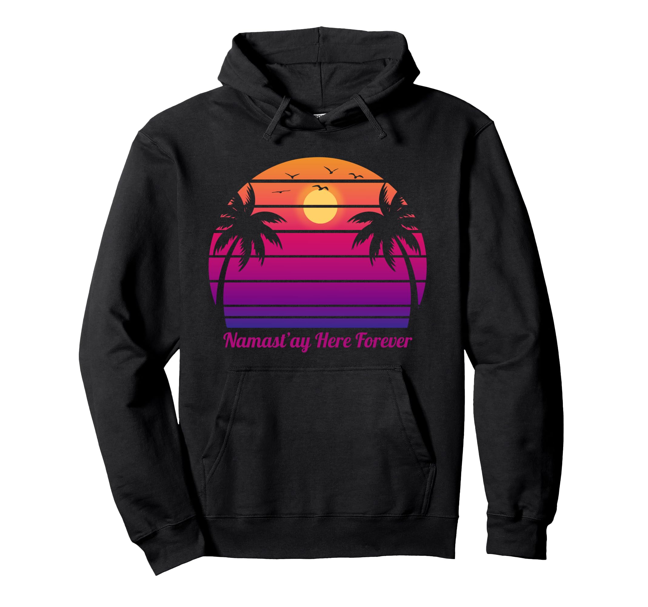 Mental Health Yoga Namastay Here Hoodie - Minimalist Print for Adults - T-Shirt, Sweatshirt, Hoodie