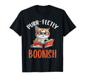 Purr Fectly Bookish Cats And Books T-Shirt - Aesthetic Graphic Men Women - T-Shirt, Sweatshirt, Hoodie