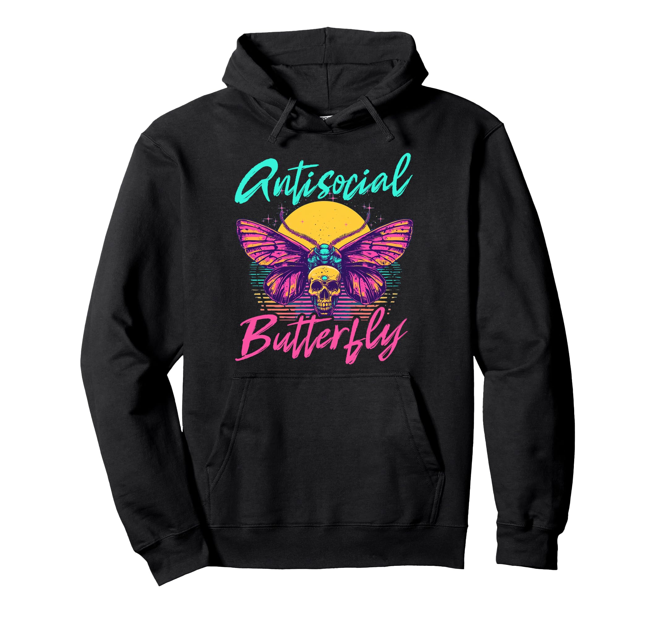 Antisocial Butterfly Hoodie - Unique Graphic Men Women - T-Shirt, Sweatshirt, Hoodie