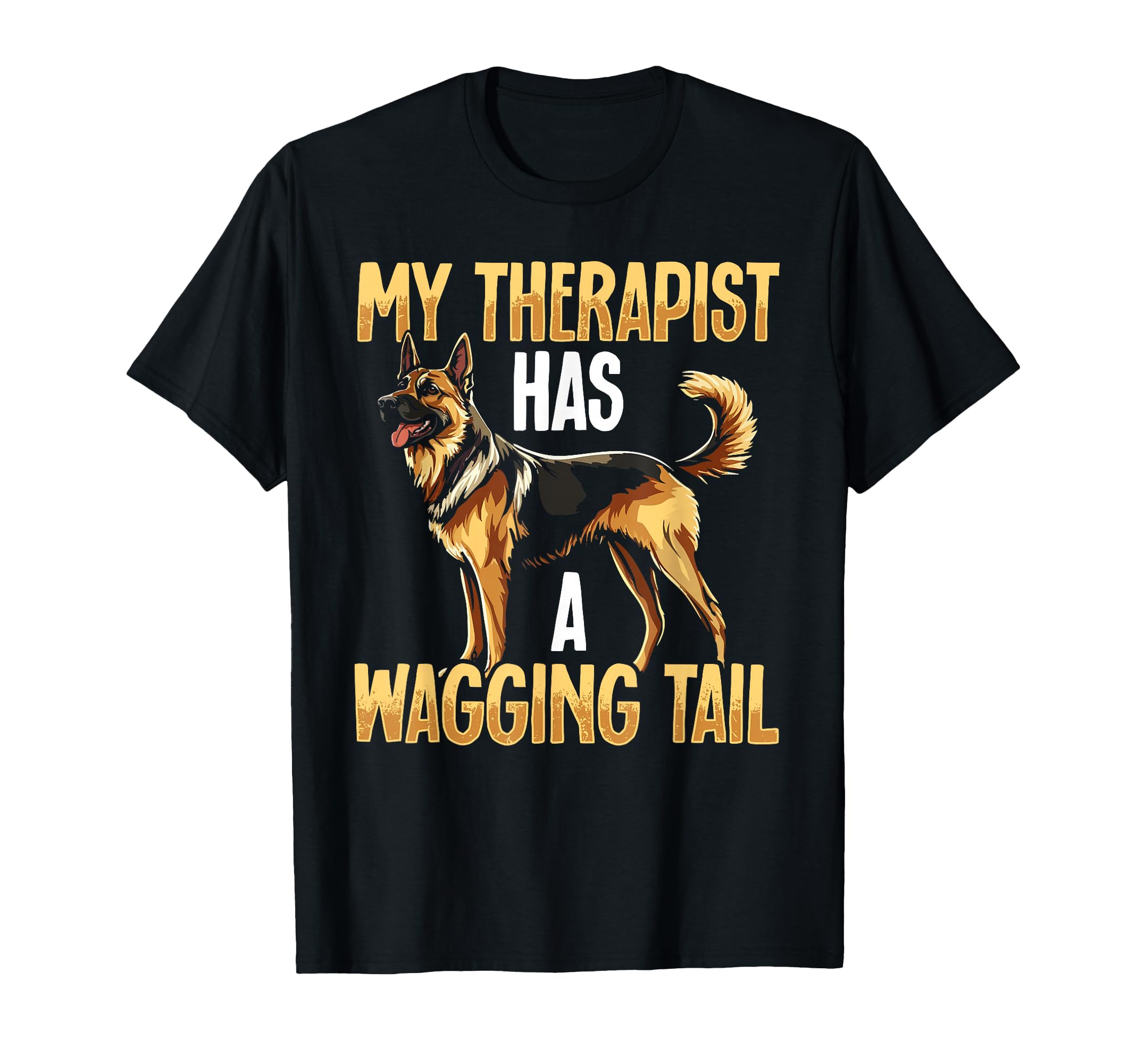German Shepherd Therapy Service Dog T-Shirt - Minimalist Print Unisex - T-Shirt, Sweatshirt, Hoodie