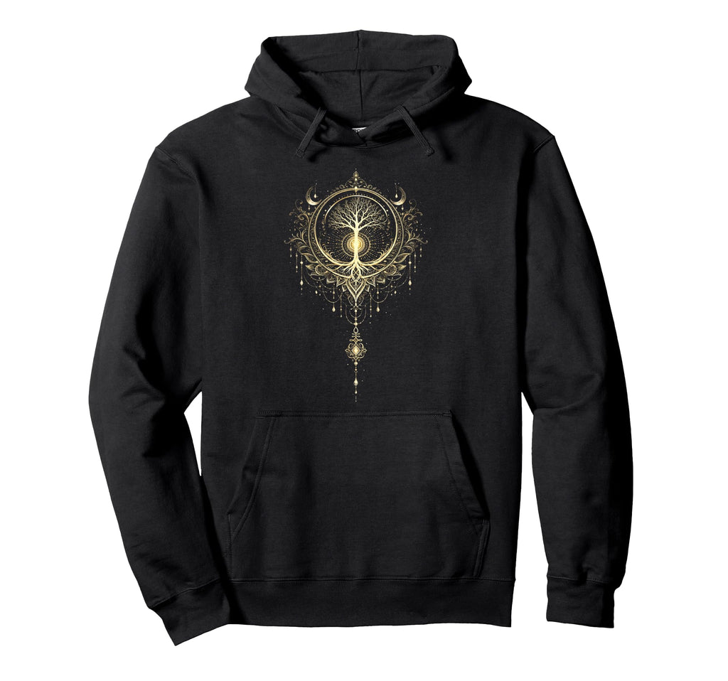 Mandala Lotus Unalome Tree Life Hoodie - Fun Novelty Design for Adults - T-Shirt, Sweatshirt, Hoodie