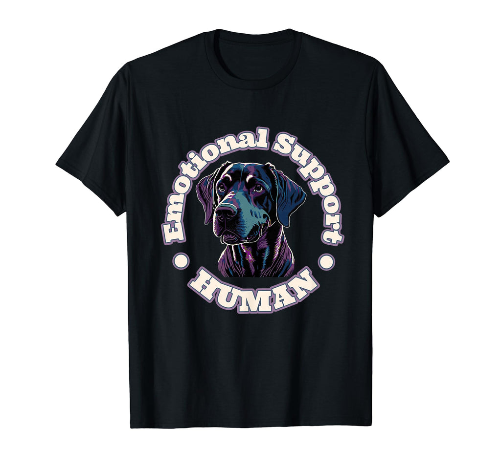 Emotional Support Human Their Dog T-Shirt - Fun Novelty Design Men Women - T-Shirt, Sweatshirt, Hoodie