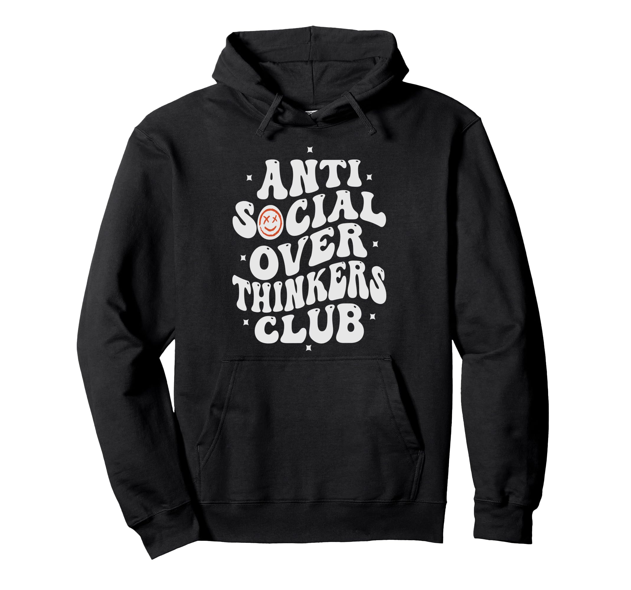 Anti Social Over Thinkers Club Funny Hoodie - Custom Art Print for Adults - T-Shirt, Sweatshirt, Hoodie
