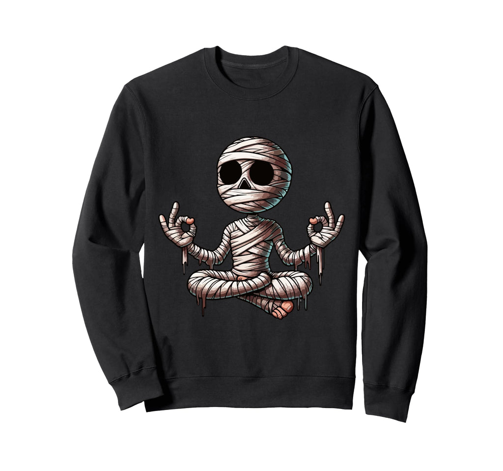 Meditation Mummy Yoga Pose Relaxing Sweatshirt - Unique Graphic for Adults - T-Shirt, Sweatshirt, Hoodie