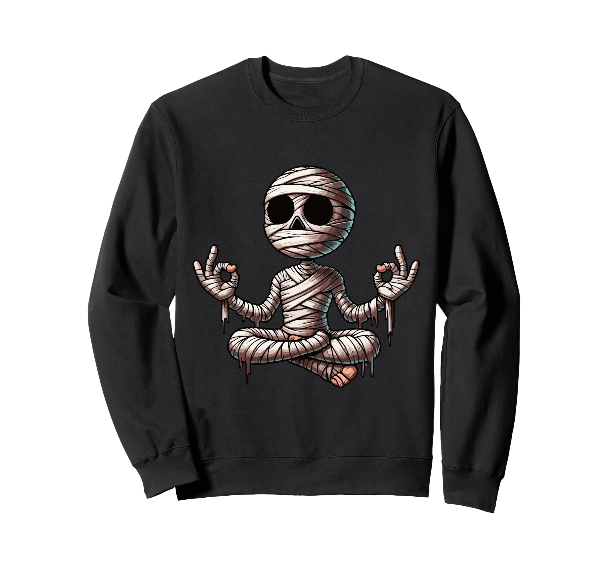Meditation Mummy Yoga Pose Relaxing Sweatshirt - Unique Graphic for Adults - T-Shirt, Sweatshirt, Hoodie
