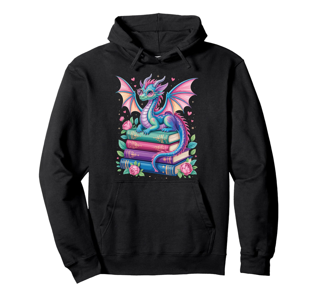 Dragon Book Fantasy Reading Hoodie - Trendy Graphic for Adults - T-Shirt, Sweatshirt, Hoodie