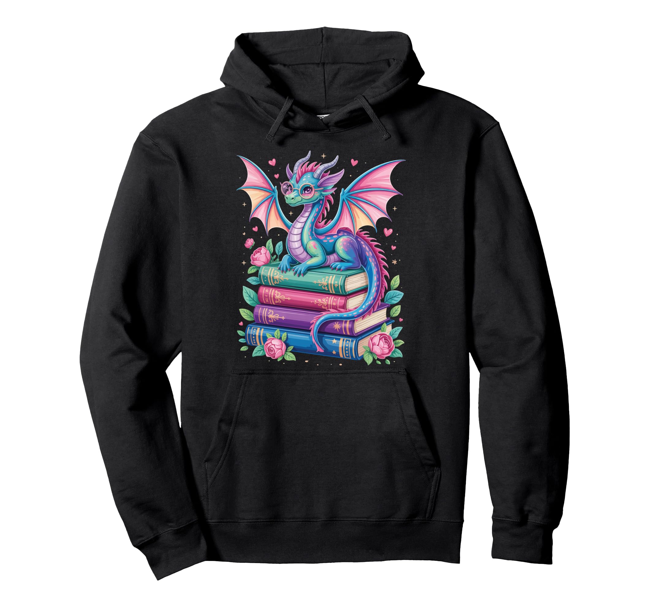 Dragon Book Fantasy Reading Hoodie - Trendy Graphic for Adults - T-Shirt, Sweatshirt, Hoodie