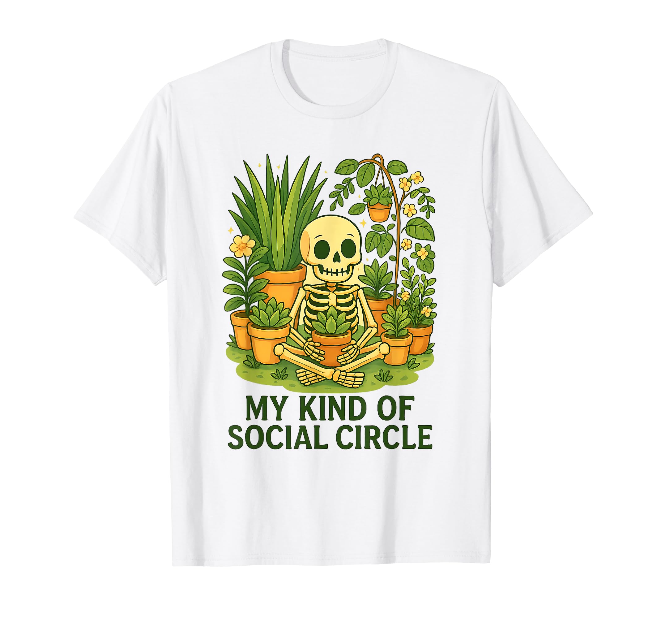 My Kind Social Circle Plant Skeleton T-Shirt - Novelty Apparel Unisex - T-Shirt, Sweatshirt, Hoodie