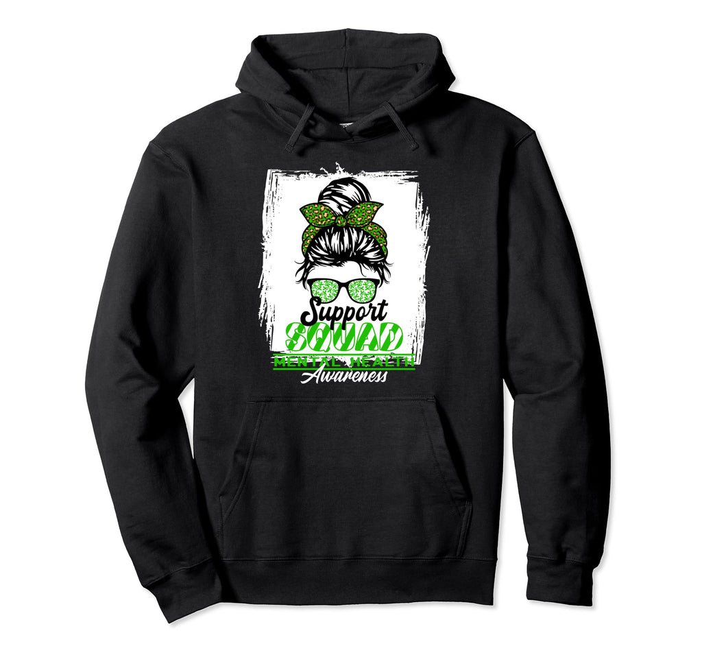 Messy Bun Support Awareness Squad I Hoodie - Streetwear Style for Adults - T-Shirt, Sweatshirt, Hoodie