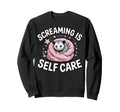 Opossum Therapeutic Screaming Stress Hoodie - Trendy Graphic for Adults - T-Shirt, Sweatshirt, Hoodie