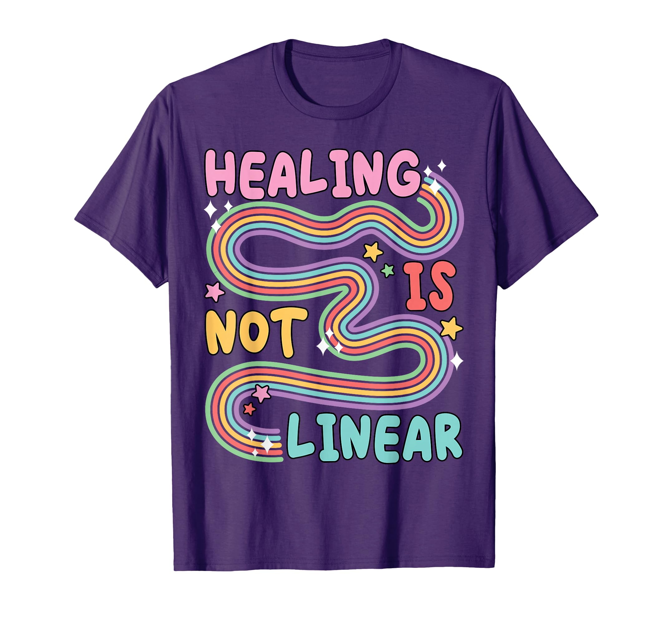 Healing Is Not Linear Mental Health T-Shirt - Unique Graphic for Adults - T-Shirt, Sweatshirt, Hoodie