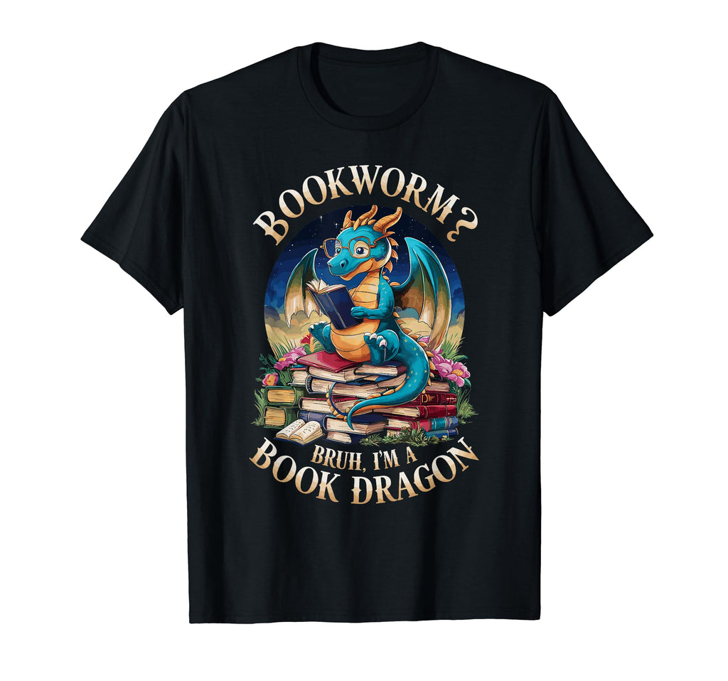 Librarian Gothic Bruh Book Dragon T-Shirt - Fun Novelty Design Unisex - T-Shirt, Sweatshirt, Hoodie