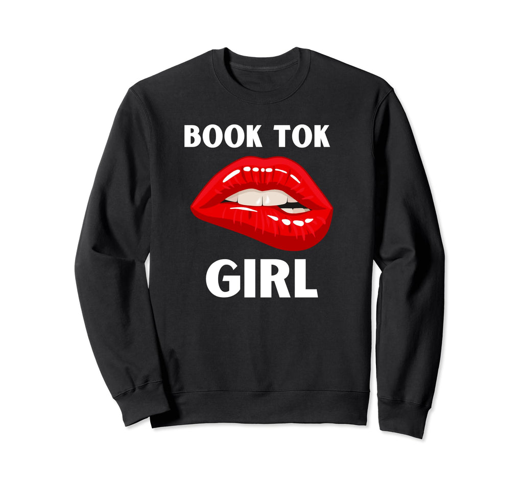 Booktok Enthusiast Red Lips Book Sweatshirt - Aesthetic Graphic Men Women - T-Shirt, Sweatshirt, Hoodie