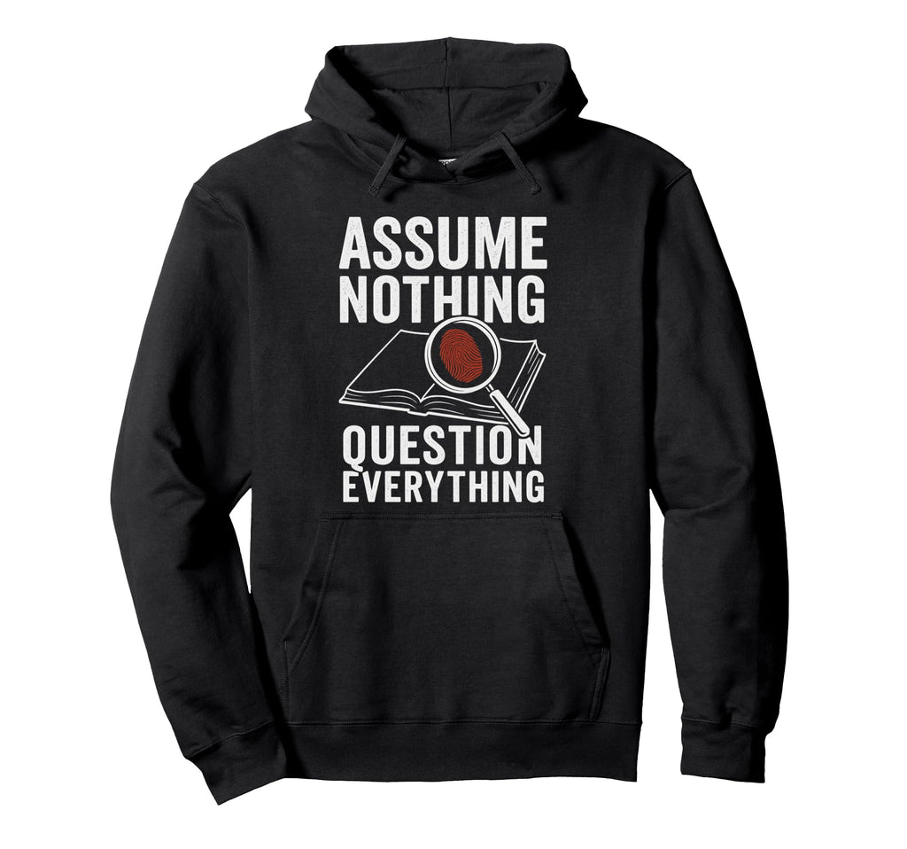 Mystery Crime Book Club Suspense Fiction Hoodie - Minimalist Print Unisex - T-Shirt, Sweatshirt, Hoodie