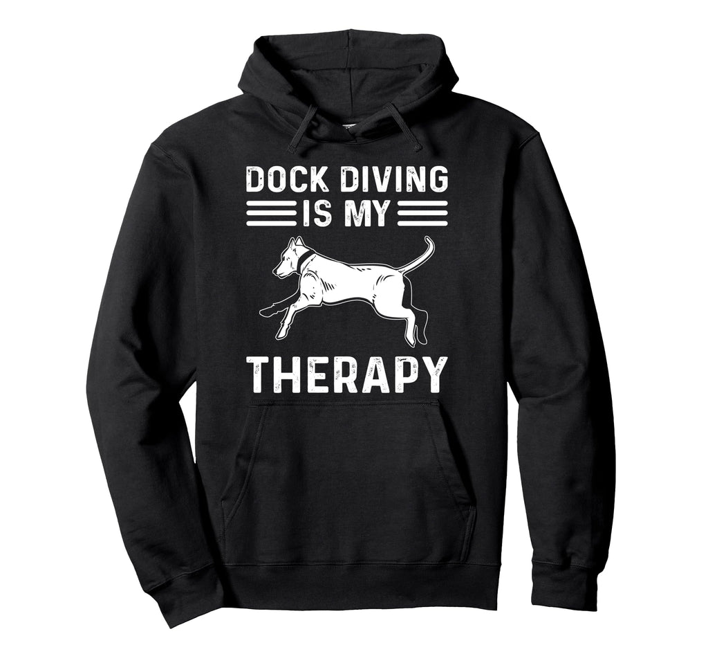 Dock Diving Is My Therapy Canin Hoodie - Aesthetic Graphic for Adults - T-Shirt, Sweatshirt, Hoodie