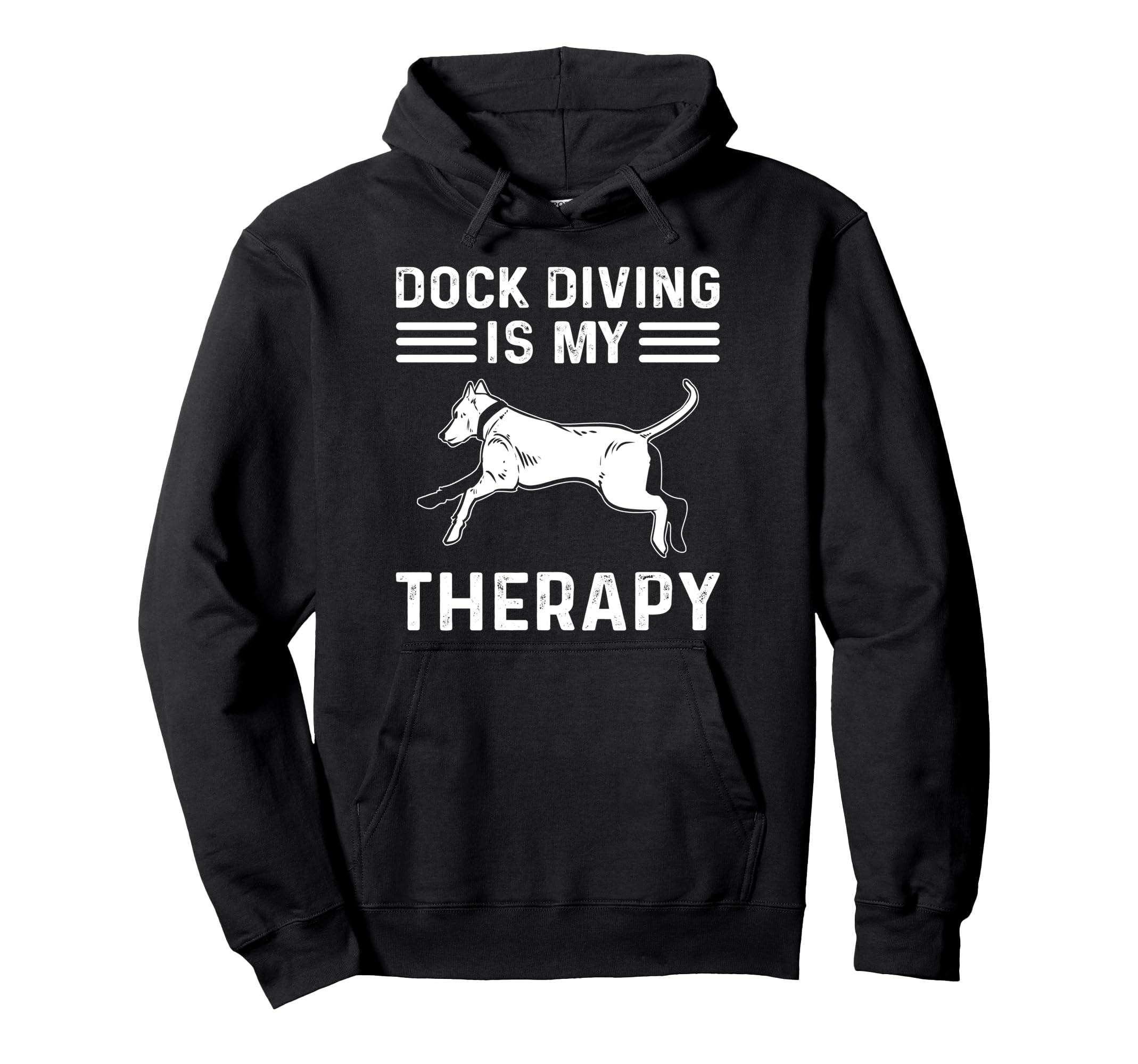 Dock Diving Is My Therapy Canin Hoodie - Aesthetic Graphic for Adults - T-Shirt, Sweatshirt, Hoodie