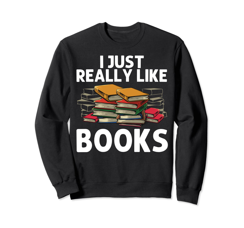 Funny Bookworm Art Book Reading Sweatshirt - Fun Novelty Design for Adults - T-Shirt, Sweatshirt, Hoodie