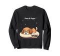 Sleepy Puppy Reading Paws And Pages Sweatshirt - Fun Novelty Design Unisex - T-Shirt, Sweatshirt, Hoodie
