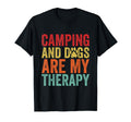 Camping And Dogs Are My Therapy T-Shirt - Minimalist Print for Adults - T-Shirt, Sweatshirt, Hoodie