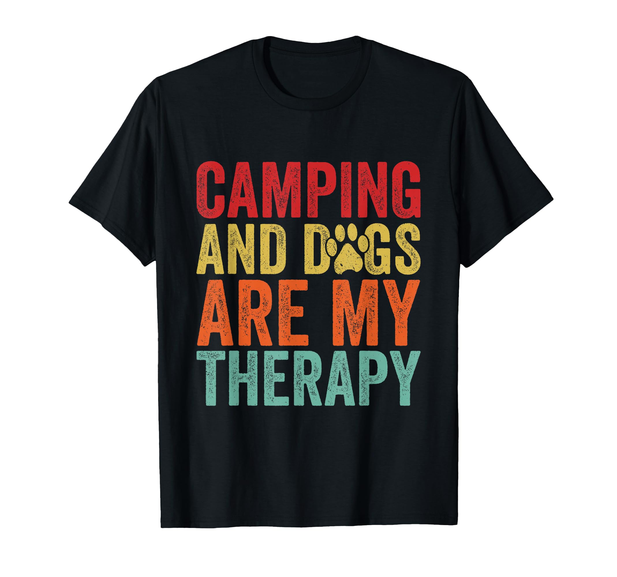 Camping And Dogs Are My Therapy T-Shirt - Minimalist Print for Adults - T-Shirt, Sweatshirt, Hoodie