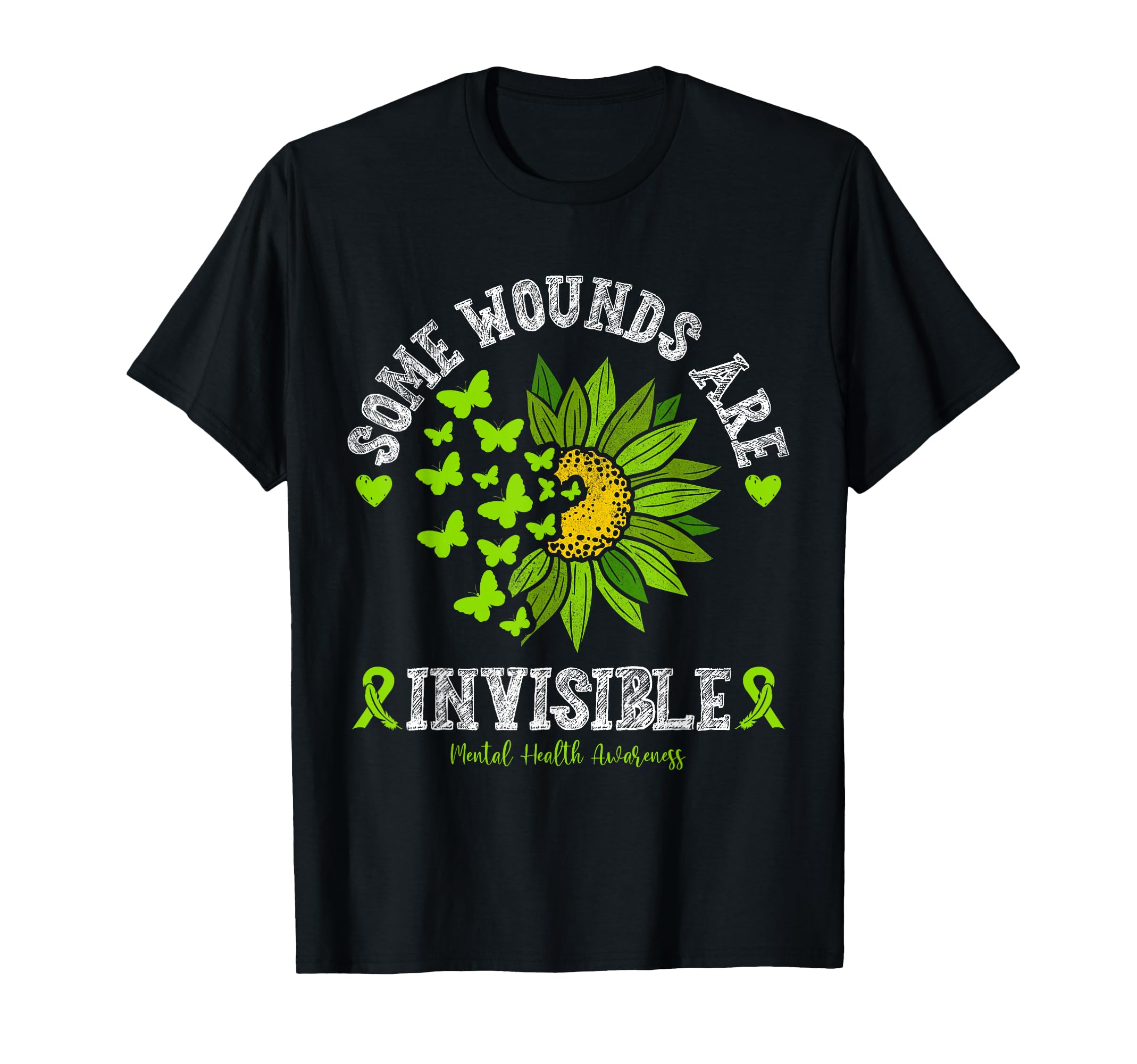 Some Wounds Are Invisible Mental T-Shirt - Unique Graphic for Adults - T-Shirt, Sweatshirt, Hoodie
