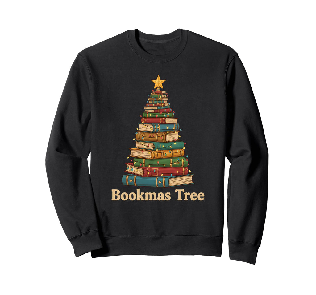 Book Tree Lights Book Lover Nerd Sweatshirt - Trendy Graphic Men Women - T-Shirt, Sweatshirt, Hoodie