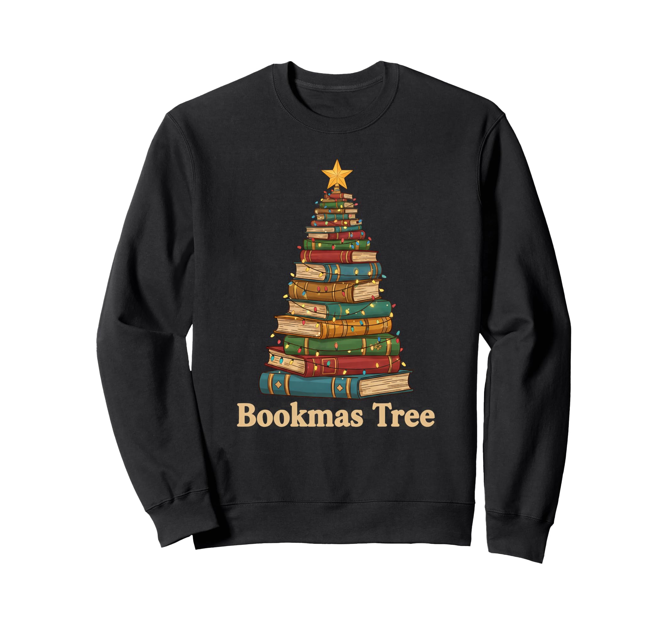 Book Tree Lights Book Lover Nerd Sweatshirt - Trendy Graphic Men Women - T-Shirt, Sweatshirt, Hoodie