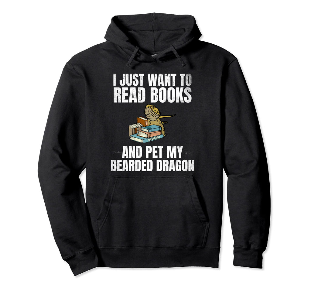 Bearded Dragon Zoology Reptile Book Lover Hoodie - Graphic Print Unisex - T-Shirt, Sweatshirt, Hoodie