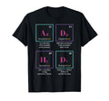 Adhd Elements Periodic Table T-Shirt - Minimalist Print for Adults - T-Shirt, Sweatshirt, Hoodie